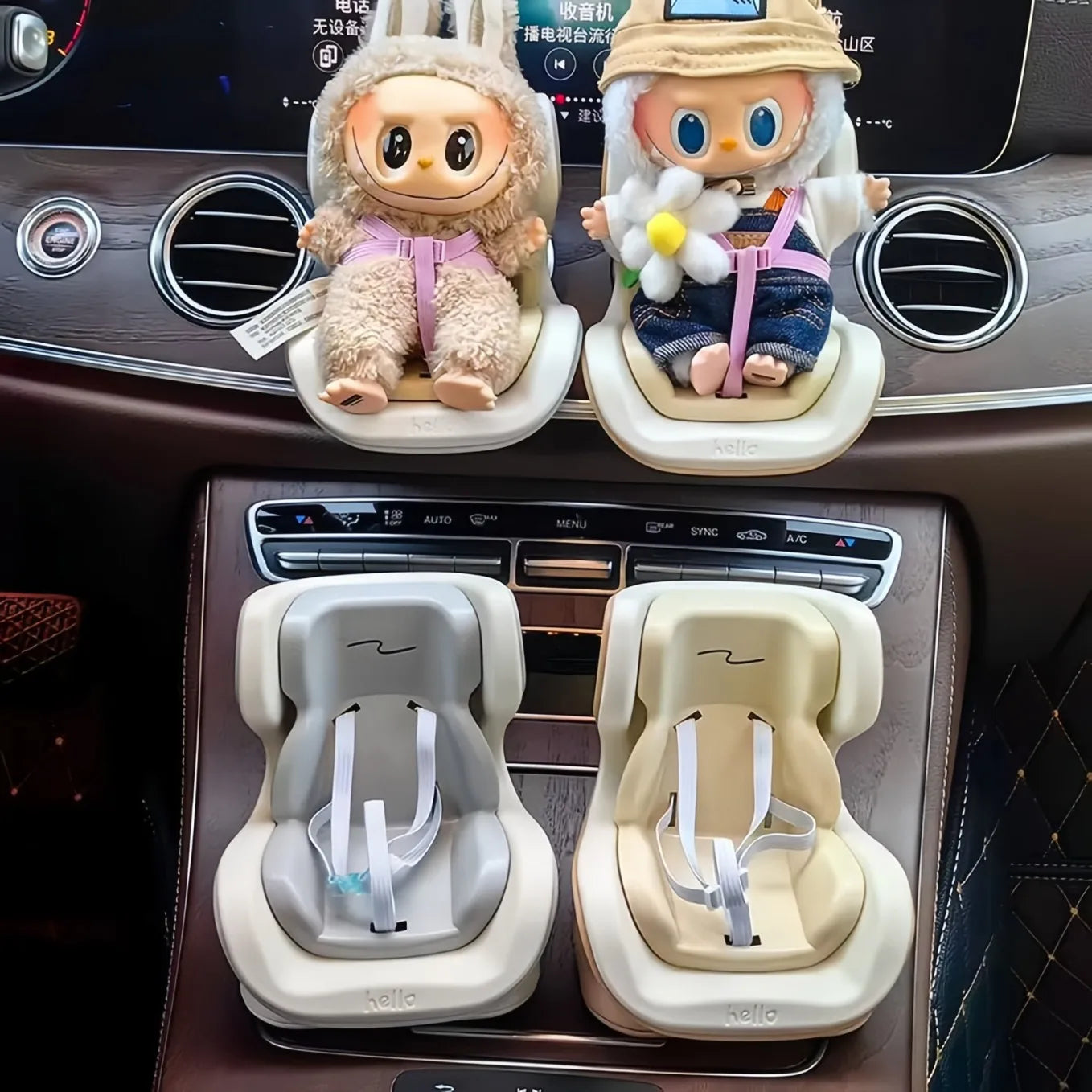 Mini siège de voiture de poupée pour Labubu