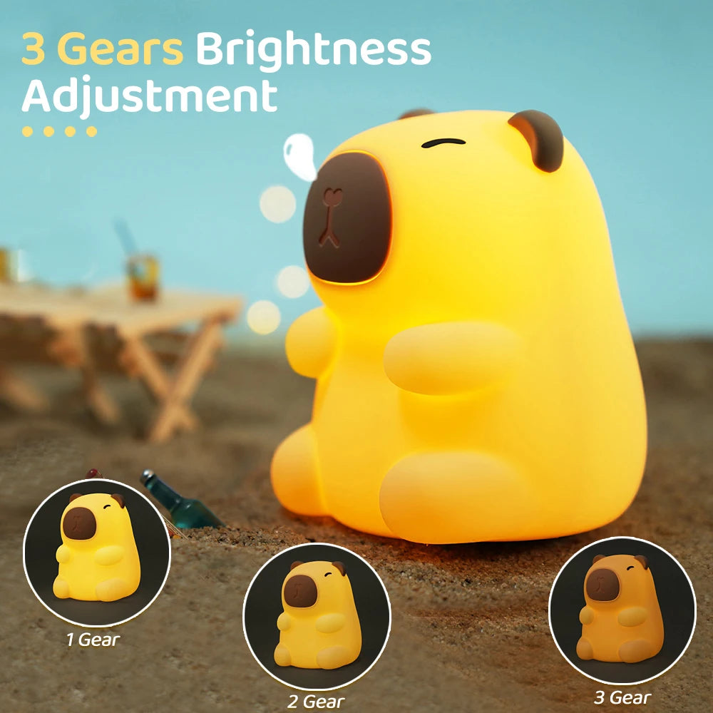 Capybara lampe tortue