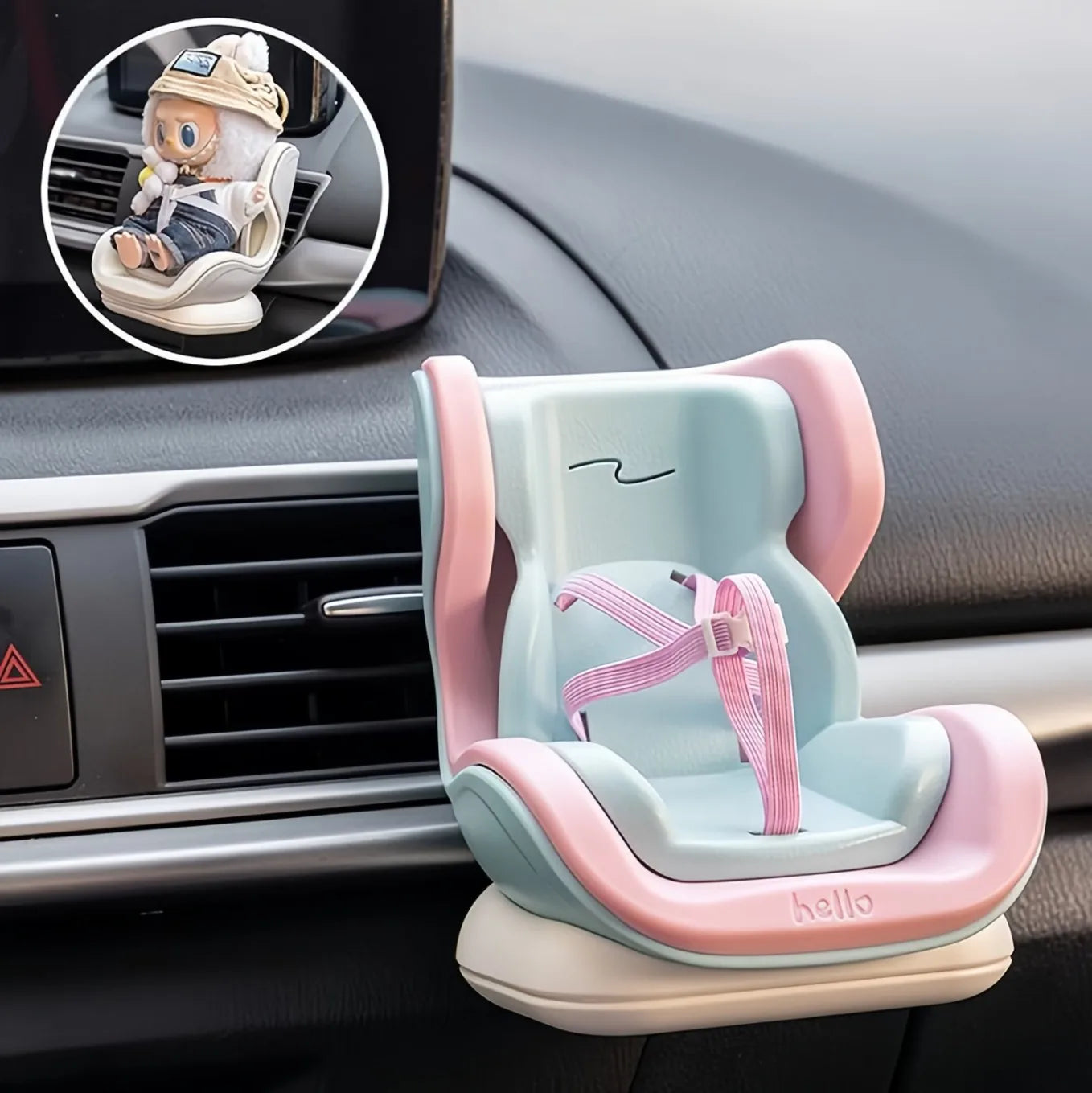 Mini siège de voiture de poupée pour Labubu