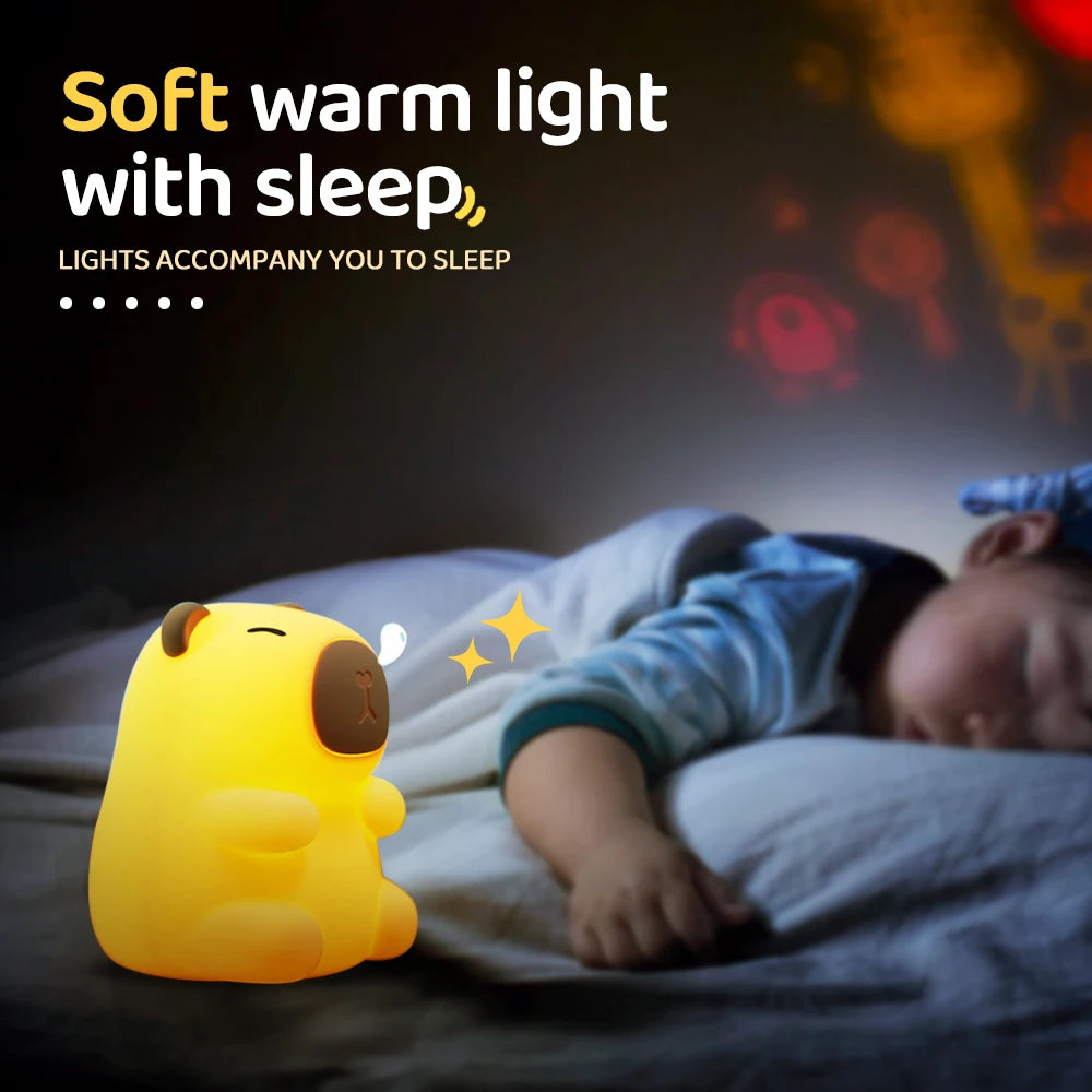 Capybara lampe tortue