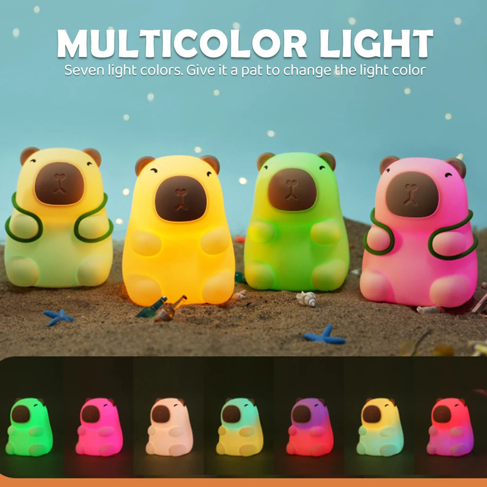 Capybara lampe tortue