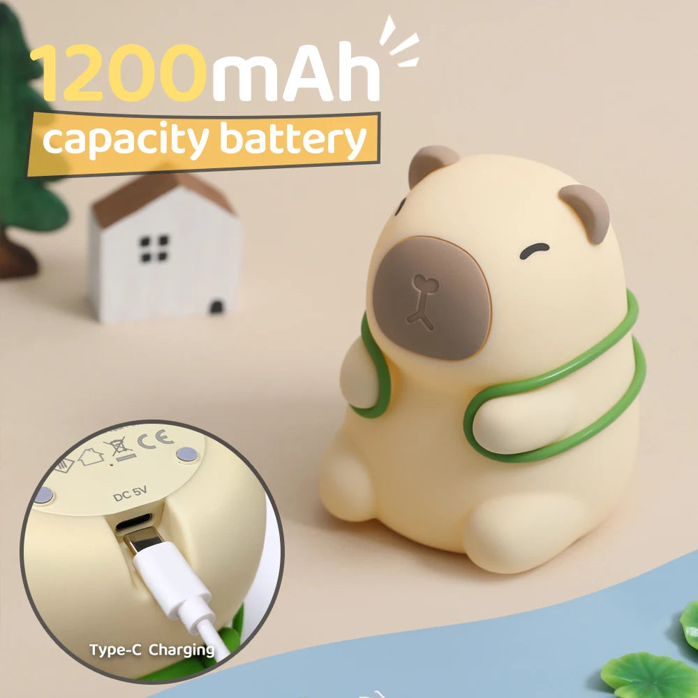 Capybara lampe tortue